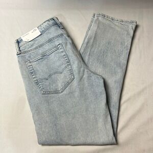 NWT‎ American Eagle Mens Slim Straight Jeans Airflex+ TENCEL Light Wash 31x32